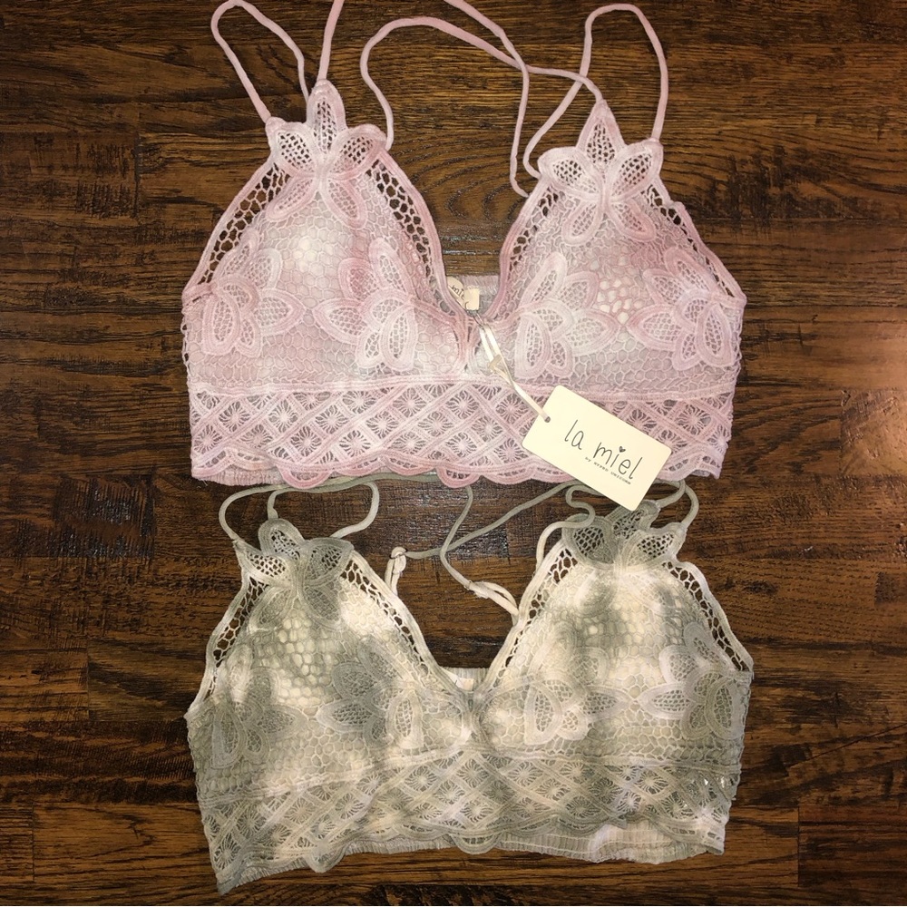 La Miel Crochet Bralette Bundle Lot Size Large New